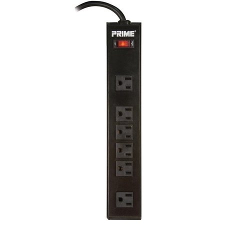 POWERZONE Power Outlet Strip, 6 Socket, 15 A, 125 V OR801120